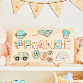 Personalized Busy Board Name Puzzle, First Birthday Gifts For Kids, Baby Gift, Gift for Kids,Custom Toddler Montessori Toy,1st birthday gift
